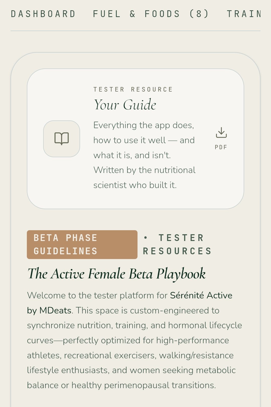 The in-app guide and Playbook, where every formula is explained