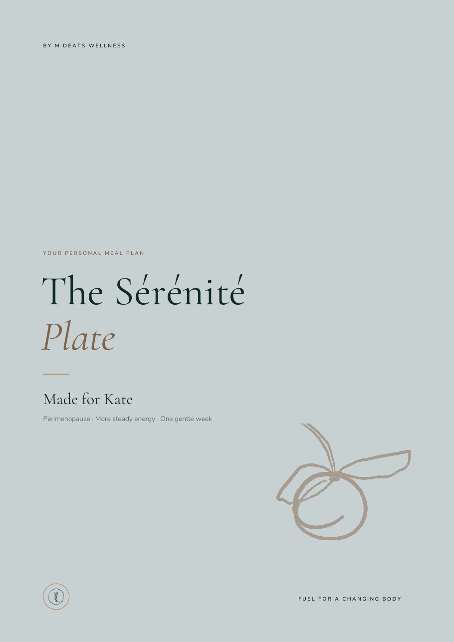 Cover of a personal Sérénité Plate